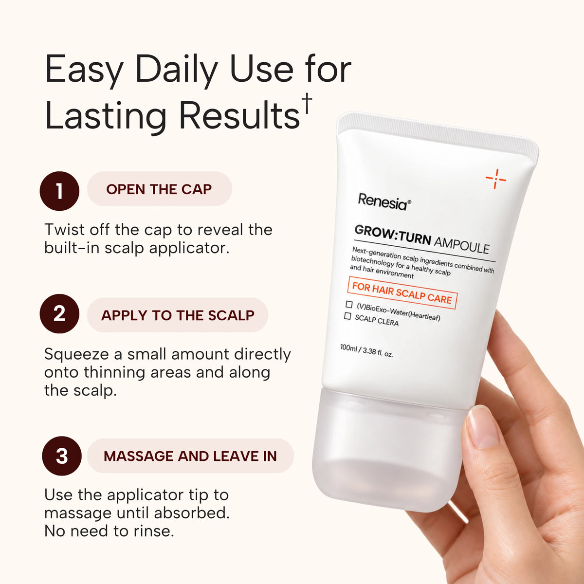 Easy daily use in three steps