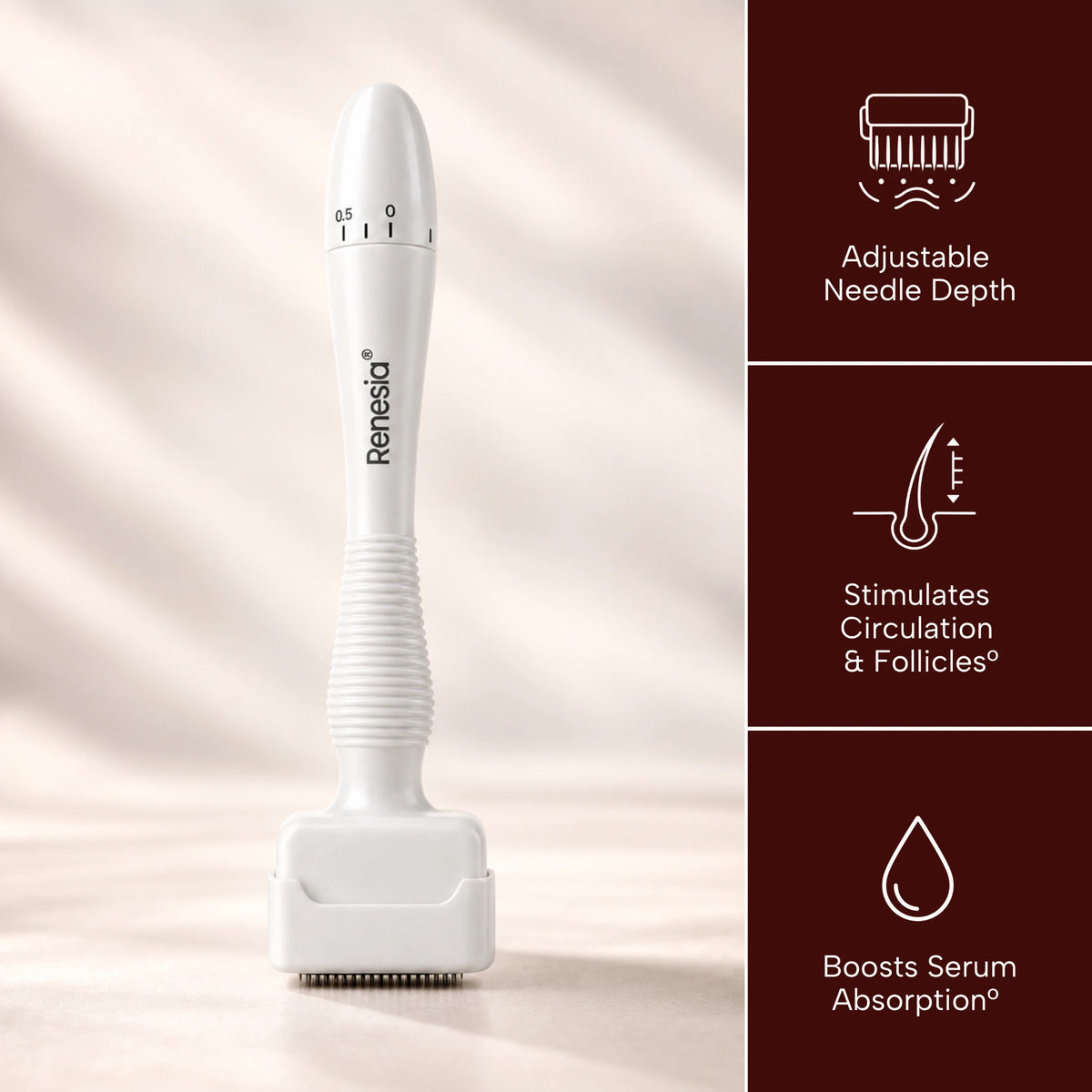 Renesia Scalp Growth Stamp with adjustable needle depth