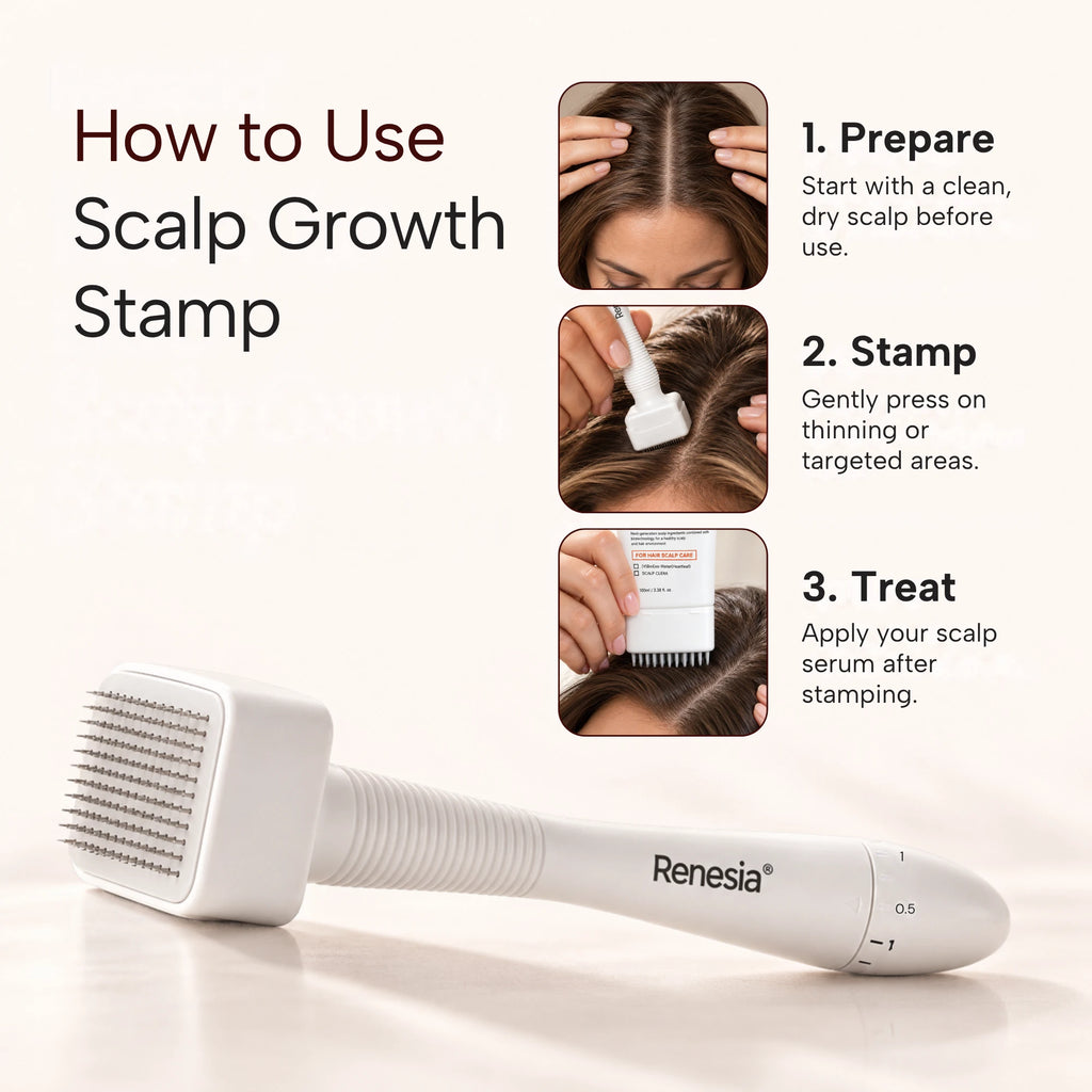 How to use the Scalp Growth Stamp
